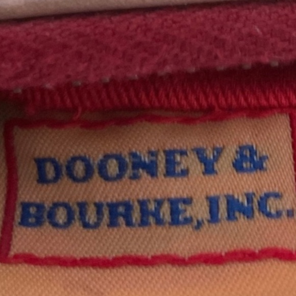 Dooney & Bourke Shoulder Barrel Bag Gold & White Stripes with Taupe Straps EUC - Picture 5 of 10